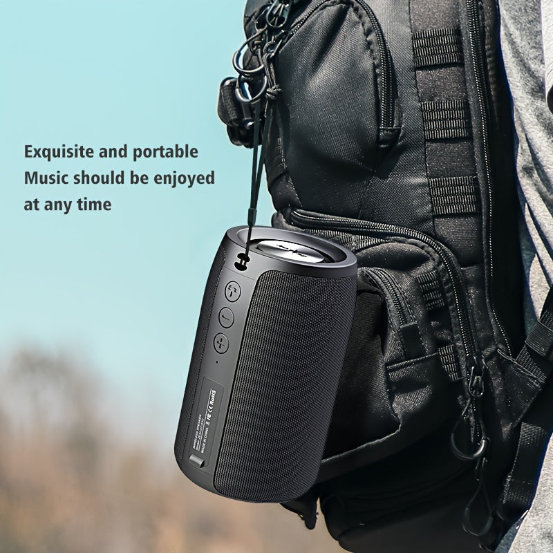 ZEALOT S32 10W Wireless Speaker, Portable Subwoofer, TWS Supports Dual Pairing, 1800mAh Battery, 8 Hours of Gaming Time Loud Stereo Sound, Boombox Style Bass Cannon. Charging Cable and Auxiliary Line, Compatible with Memory C