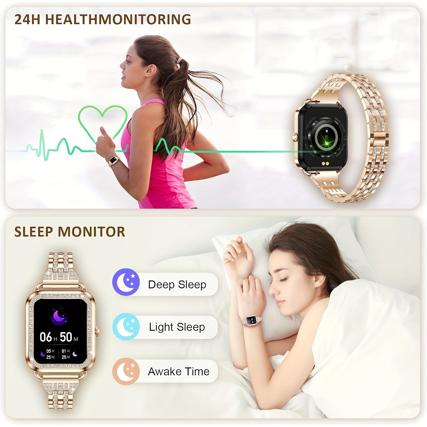 Women's Luxury Smart Watch Wireless Answer/Dial, 1.57" HD SmartWatch For Android And IOS Phones, Multi Sport Modes, Fitness Watch, AI Voice Assistant, Notifications, Remote Camera, DIY Watch Dial, Music Player, Weather Report