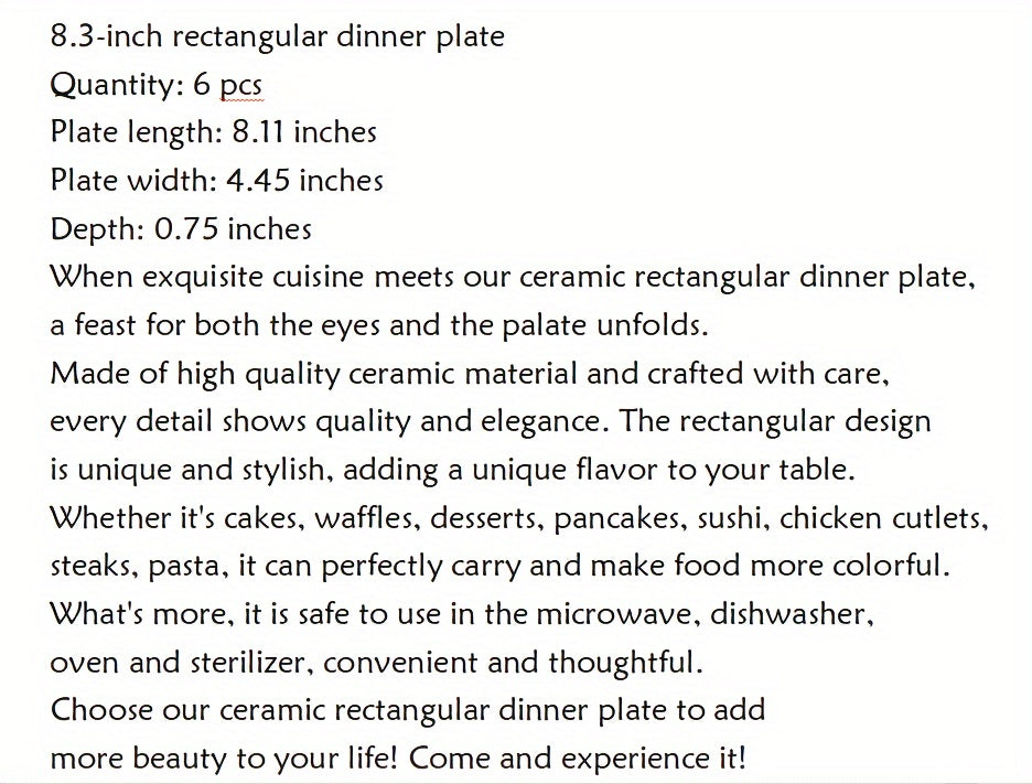 Chinese style ceramic dinnerware 30 pcs set, including 8.5 inches salad plate, 10.5 inches dinner plate, 16 oz coffee mug, 8.3 inches rectangular plate, 24 oz cereal bowl each 6 pcs, microwave oven dishwasher safe, housewarmi