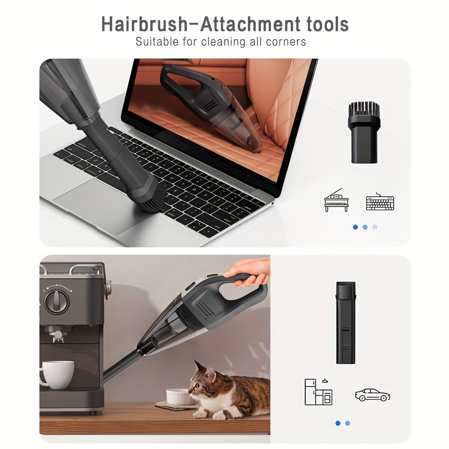 Portable Vacuum Cleaner Wireless Handheld Vacuum Cleaner For The Family Car, Powerful Suction USB Charging Mini Cleaning Vacuum Cleaner, Has A Variety Of Accessories, Suitable For The Car, Home, Office And Other Slit Tools