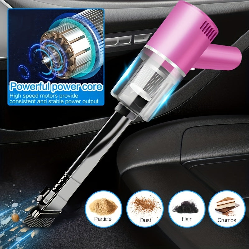 Pink car wireless vacuum cleaner super suction super power dry and wet cleaning cat hair pet hair multi-functional cleaning handheld mini portable
