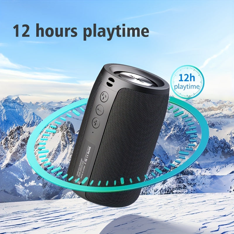 ZEALOT S32 10W Wireless Speaker, Portable Subwoofer, TWS Supports Dual Pairing, 1800mAh Battery, 8 Hours of Gaming Time Loud Stereo Sound, Boombox Style Bass Cannon. Charging Cable and Auxiliary Line, Compatible with Memory C