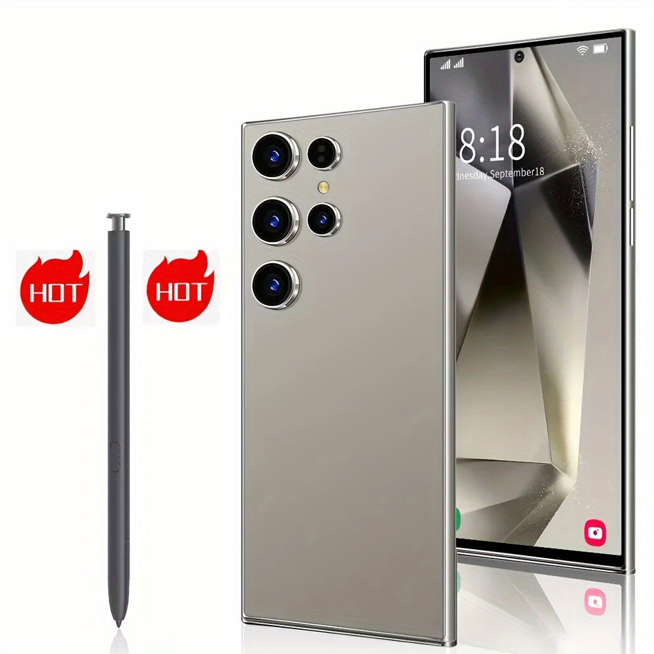 Unlocked Cell Phones C24 Ultra 5G Phone Android 13 Smartphones 8GB+256GB/6.8" Display/48MP+13MP Camera/6800 MAh/Dual SIM/Build-in Pen/GPS