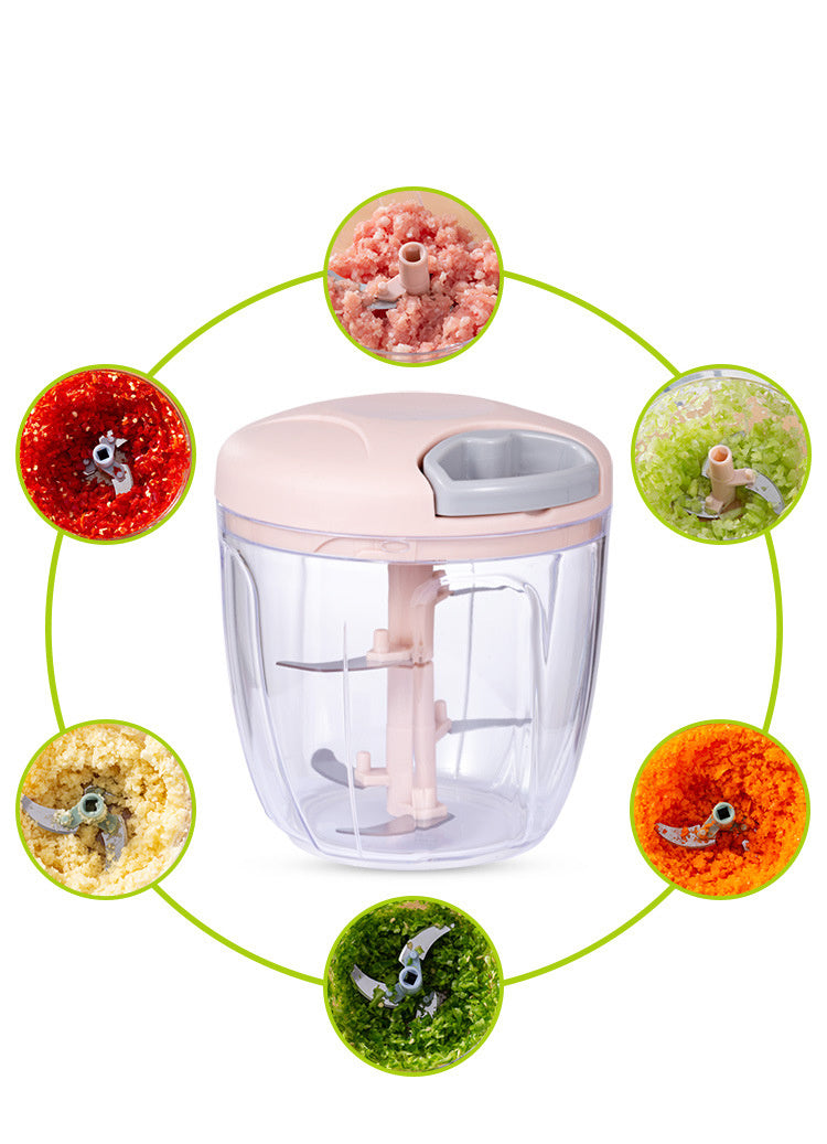 1pc Multi-Function Vegetable Chopper and Garlic Press - Manual Food Cutter & Crusher for Kitchen Efficiency