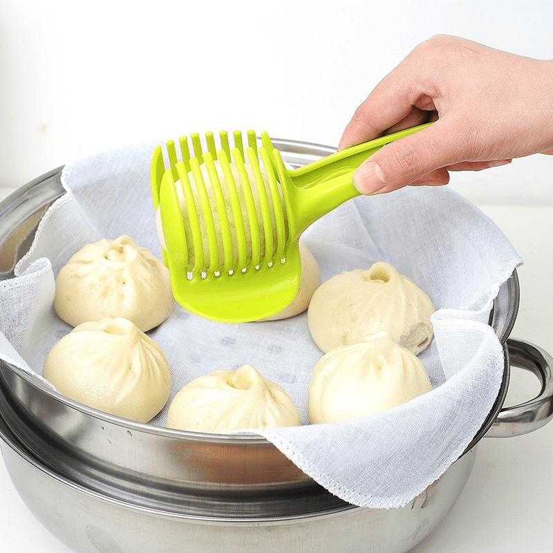 1pc, Tomato Slicer Tool, Lemon Cutter Tool, Lemon Slicer Holder, Tomato Slicer Holder, Lemon Cutter Holder, Round Fruit Tongs, Egg Slicer Cutting Holder, Kitchen Tools Kitchen Accessories