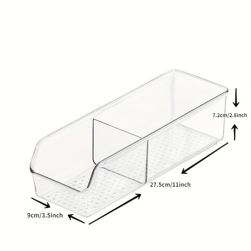 1pc Pantry Storage Bins with Dividers, Kitchen Organization and Storage, Fridge and Cabinet Organizers