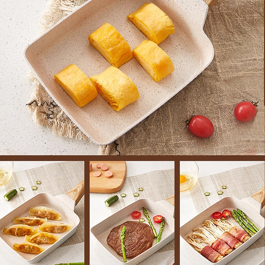 1pc Japanese-Style Tamagoyaki Omelette Pan - 5.9''x7.08'' Rectangle Cast Iron Frying Pan for Perfectly Shaped Eggs - Kitchen Essential for Home Cooking, Non-Stick Cooking Surface, Durable, Easy to Clean, Heat-Resistant, Versa