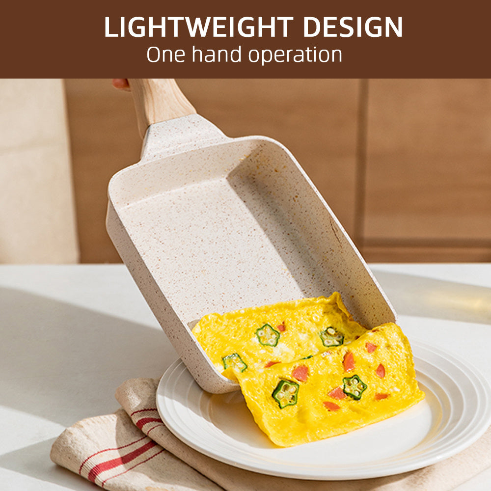 1pc Japanese-Style Tamagoyaki Omelette Pan - 5.9''x7.08'' Rectangle Cast Iron Frying Pan for Perfectly Shaped Eggs - Kitchen Essential for Home Cooking, Non-Stick Cooking Surface, Durable, Easy to Clean, Heat-Resistant, Versa