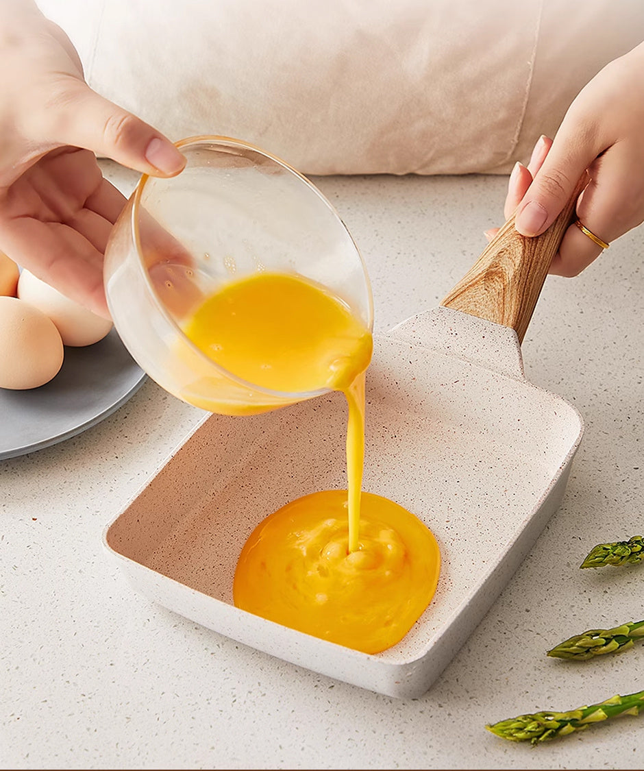 1pc Japanese-Style Tamagoyaki Omelette Pan - 5.9''x7.08'' Rectangle Cast Iron Frying Pan for Perfectly Shaped Eggs - Kitchen Essential for Home Cooking, Non-Stick Cooking Surface, Durable, Easy to Clean, Heat-Resistant, Versa
