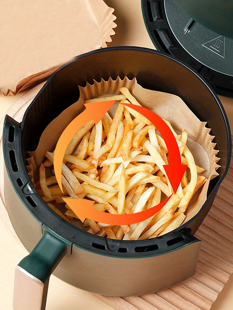 50pcs Non-Stick Air Fryer Liners - Square Paper Liners For Baking, Roasting, And Microwave Cooking - Easy Cleanup And Healthier Cooking For Hotel/Commercial