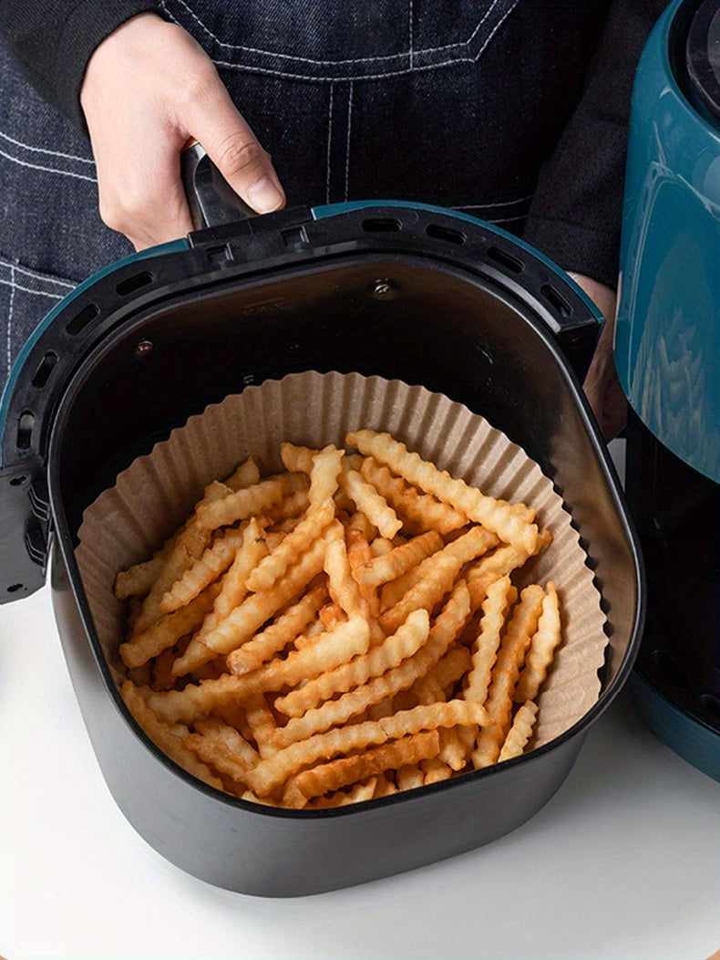 50pcs Non-Stick Air Fryer Liners - Square Paper Liners For Baking, Roasting, And Microwave Cooking - Easy Cleanup And Healthier Cooking For Hotel/Commercial