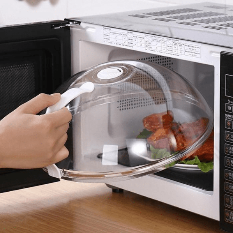 2pcs Safety Product Microwave Splash Covers, Transparent Microwave Oven Food Covers, Anti Sputtering Anti-oil Covers, Reusable Airtight Food Covers, Kitchen Heat Resistant Lids