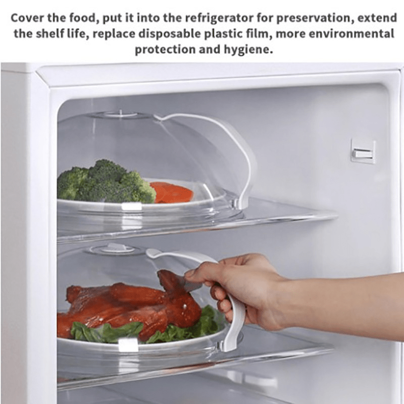 2pcs Safety Product Microwave Splash Covers, Transparent Microwave Oven Food Covers, Anti Sputtering Anti-oil Covers, Reusable Airtight Food Covers, Kitchen Heat Resistant Lids