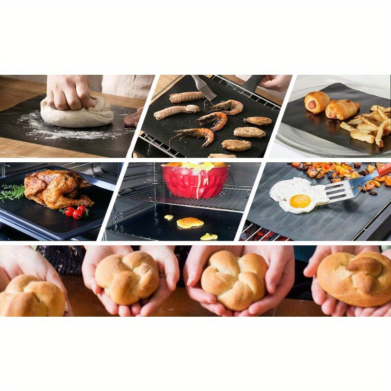 2-Pack Durable Non-Stick Teflon Oven Liners - 16x24 Inch Heavy Duty Plastic Grill Pads for Electric, Gas, Convection, Microwave Ovens and Grills