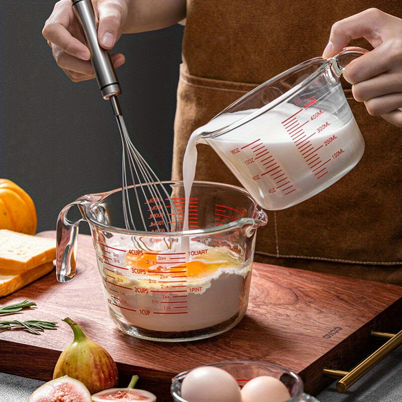 500ml Heat-Resistant Glass Measuring Cup with Scale and Handle, Microwave & Oven Safe for Baking and Cooking