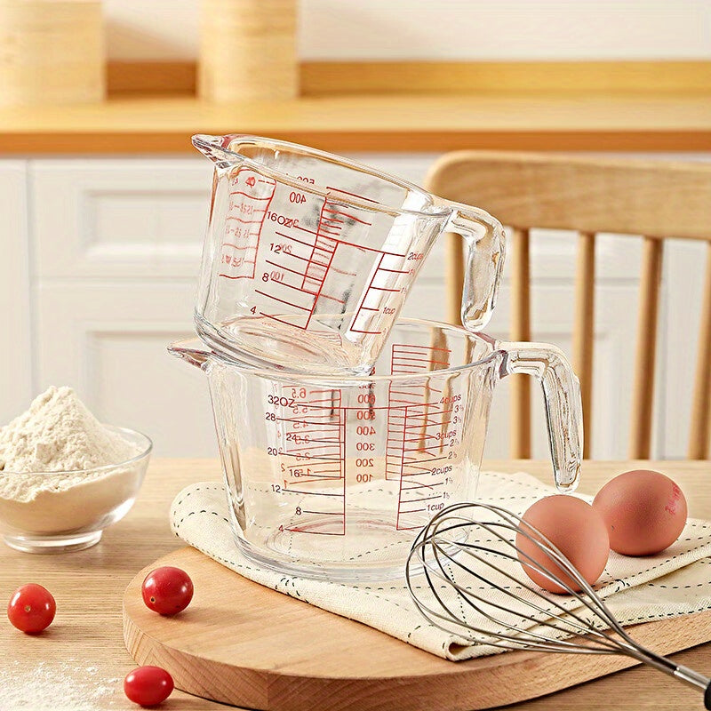 500ml Heat-Resistant Glass Measuring Cup with Scale and Handle, Microwave & Oven Safe for Baking and Cooking