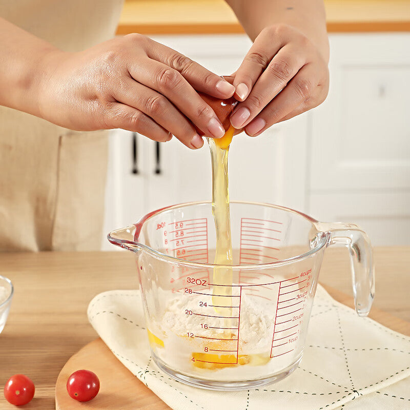 500ml Heat-Resistant Glass Measuring Cup with Scale and Handle, Microwave & Oven Safe for Baking and Cooking