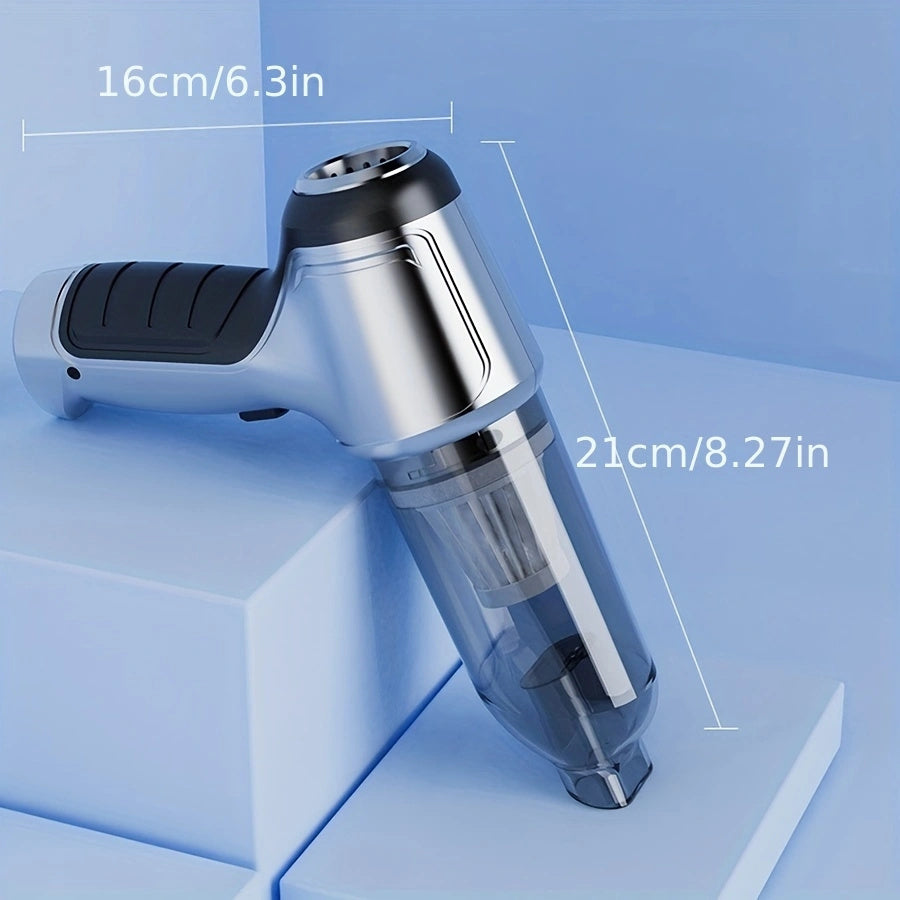 1pc, Ultra-Powerful 2-in-1 Cordless Handheld Vacuum Cleaner - High Suction Power, Lightweight, Portable, and Rechargeable with Lithium Battery - Includes Dusting Brush Attachment, Floor Brush, and Cleaning Tools for Car and H