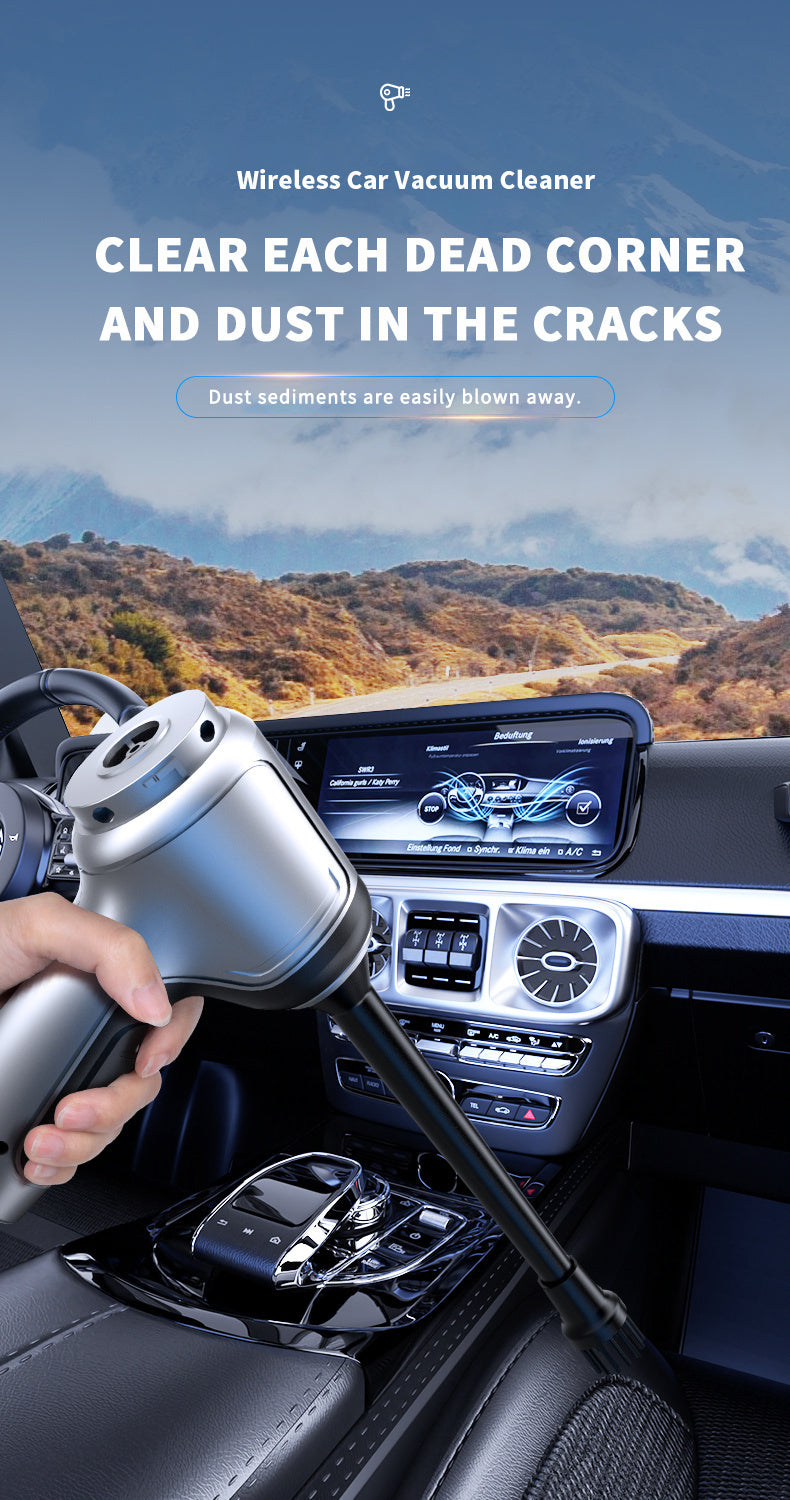 1pc, Ultra-Powerful 2-in-1 Cordless Handheld Vacuum Cleaner - High Suction Power, Lightweight, Portable, and Rechargeable with Lithium Battery - Includes Dusting Brush Attachment, Floor Brush, and Cleaning Tools for Car and H