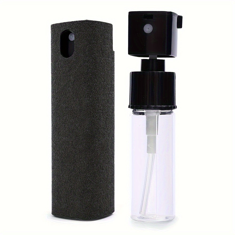 2-in-1 Microfiber Screen Cleaner and Cloth Set - Portable Spray and Wipe Kit for Phones, Tablets, and Computers - No Electronic Components, Battery-Free Cleaning Tool