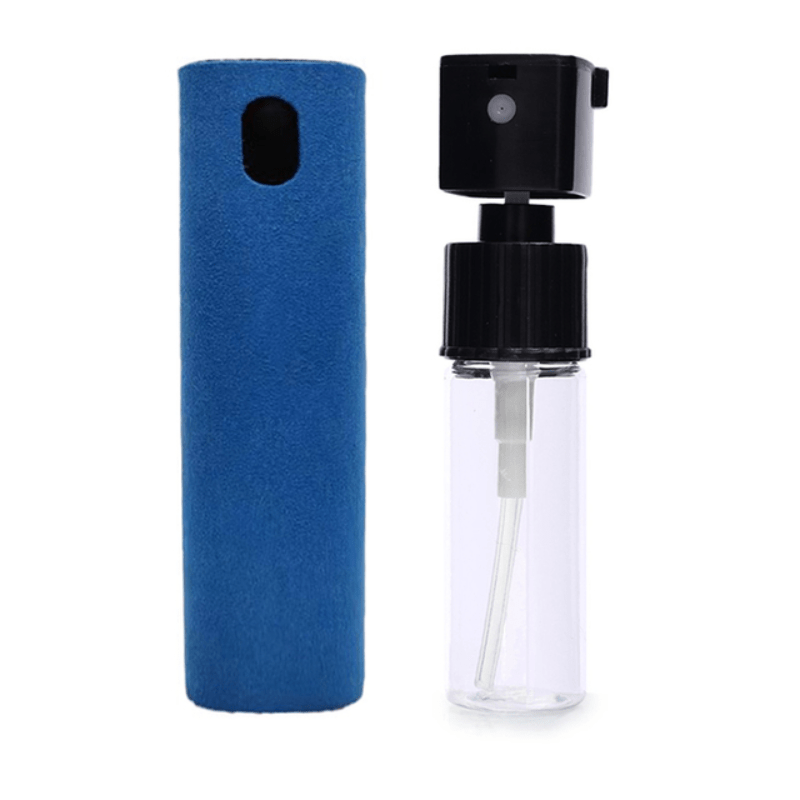 2-in-1 Microfiber Screen Cleaner and Cloth Set - Portable Spray and Wipe Kit for Phones, Tablets, and Computers - No Electronic Components, Battery-Free Cleaning Tool