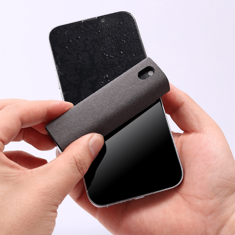 2-in-1 Microfiber Screen Cleaner and Cloth Set - Portable Spray and Wipe Kit for Phones, Tablets, and Computers - No Electronic Components, Battery-Free Cleaning Tool