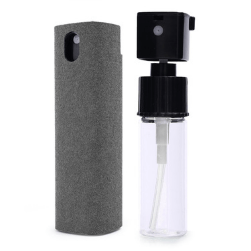 2-in-1 Microfiber Screen Cleaner and Cloth Set - Portable Spray and Wipe Kit for Phones, Tablets, and Computers - No Electronic Components, Battery-Free Cleaning Tool