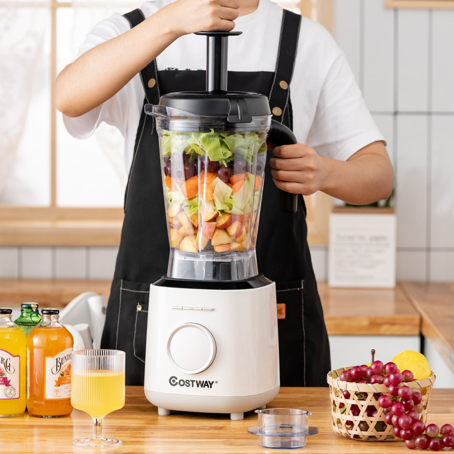 Multigot 1500W Countertop Smoothies Blender 10 Speed w/ 6 Pre-Setting Programs