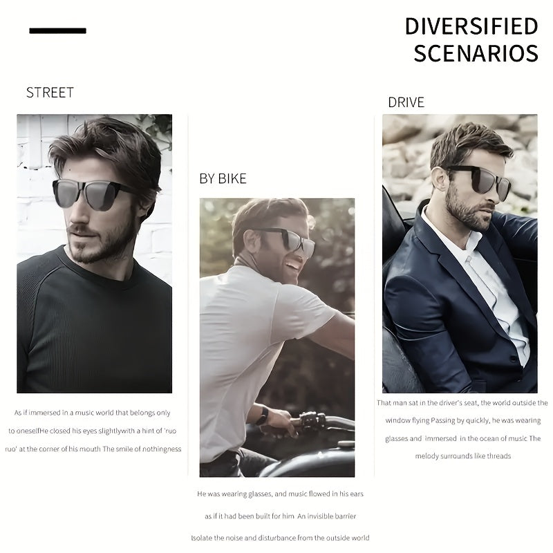Smart Wireless 5.3 Eyeglass headphones with microphone, blue light blocking and stereo sound - perfect for cycling, driving, fishing and travelling | Free calling compatible with all mobile phones A Christmas gift for mum or