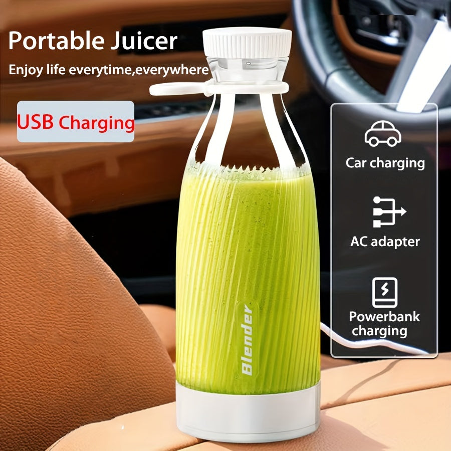 500ML Mini Wireless Portable Personal Blender - 6 Blade Electric Fruit Juicer Mixer for Smoothies and Shakes - USB Charging, Compact, Lightweight, Travel-Friendly, Easy to Clean, BPA-Free, Home and Kitchen Essential Gift