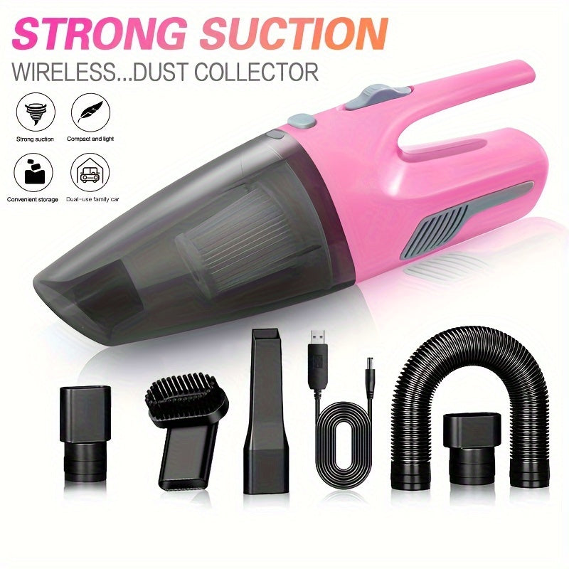 1pc Portable Car Vacuum Cleaner Household Car Dual-use High-power Handheld Wireless Car Vacuum Cleaner USB Charging Wireless Mini Vacuum Cleaner For Home Vacuum Accessories Cleaning Supplies Small Appliance