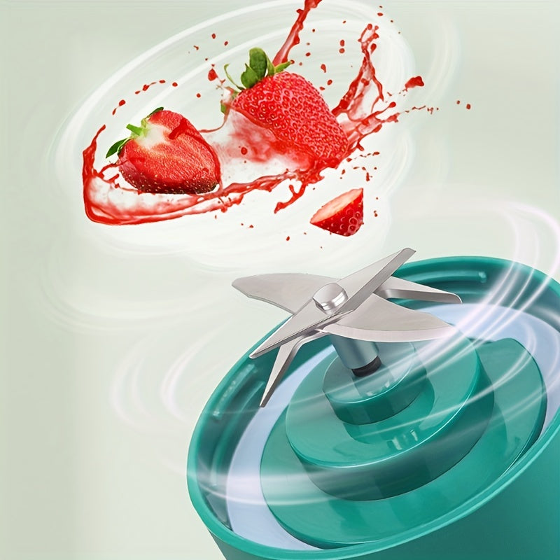 1pc Wireless Portable USB Blender, 6 Blades, Suitable For Fruit Smoothies, Home Automatic Juice Cup For Baby And Mommy