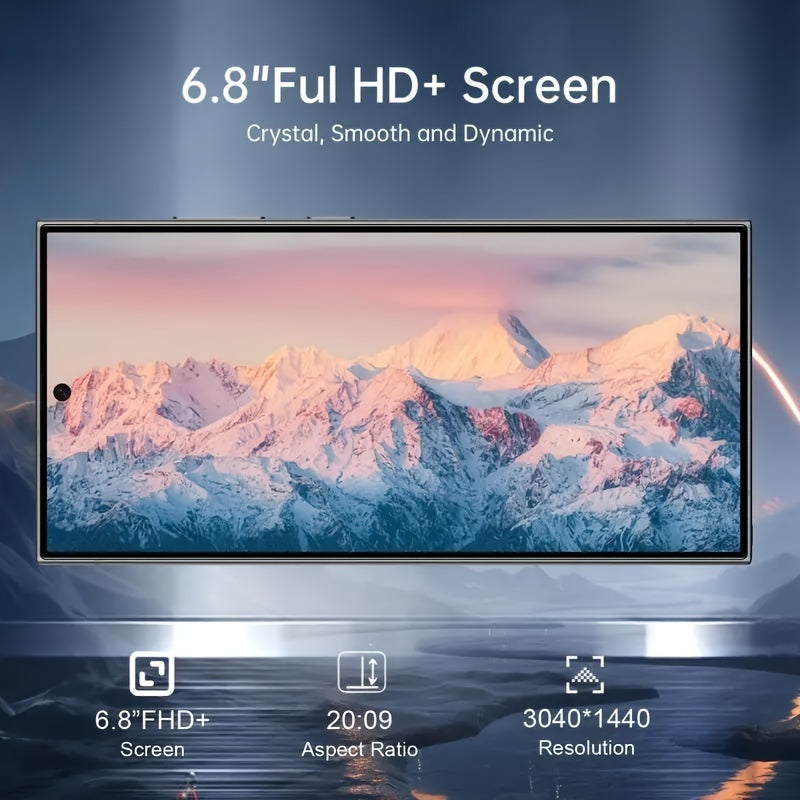 2025 Latest Mobile Phones Unlocked Mobile Phone 5G Mobile Phone Android 13 Smartphone 8GB+256GB/ 6.8" Display/ 48MP+13MP Camera/ 6800 MAh/ Dual SIM/ Built-in Pen/ GPS, Birthday Gifts, Christmas Gifts