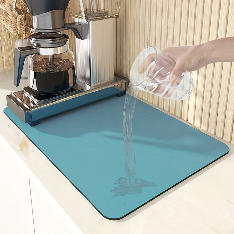 1pc, Premium Rubber Kitchen Drain Mat - Water-Resistant, Insulating, Filtering, and Anti-Slip - Cotton-Blend, Durable, and Easy-to-Clean for Kitchen Supplies