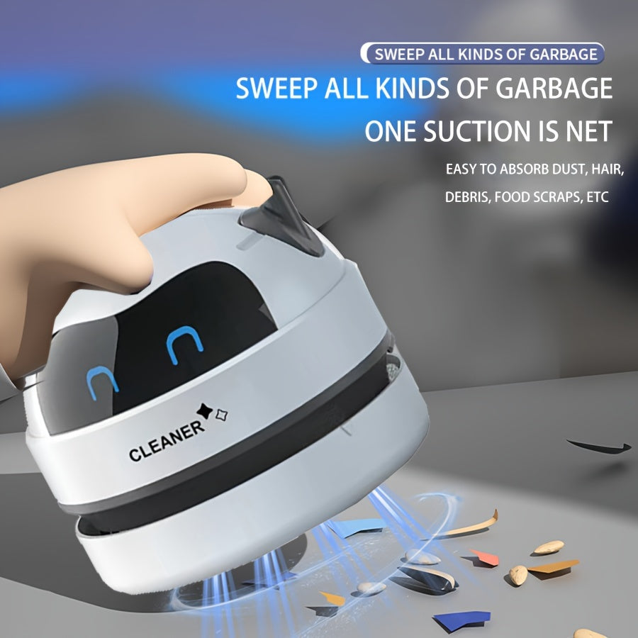 1pc Compact Mini Desktop Vacuum Cleaner - Ultra-Powerful Suction, Compact and Portable, Long-Lasting Rechargeable, Whisper-Quiet Operation, Effective Keyboard and Piano Keyboard Cleaning - Perfect for Home and Office Desktops