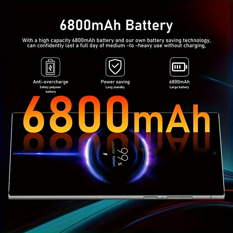 Unlocked Cell Phones C24 Ultra 5G Phone Android 13 Smartphones 8GB+256GB/6.8" Display/48MP+13MP Camera/6800 MAh/Dual SIM/Build-in Pen/GPS