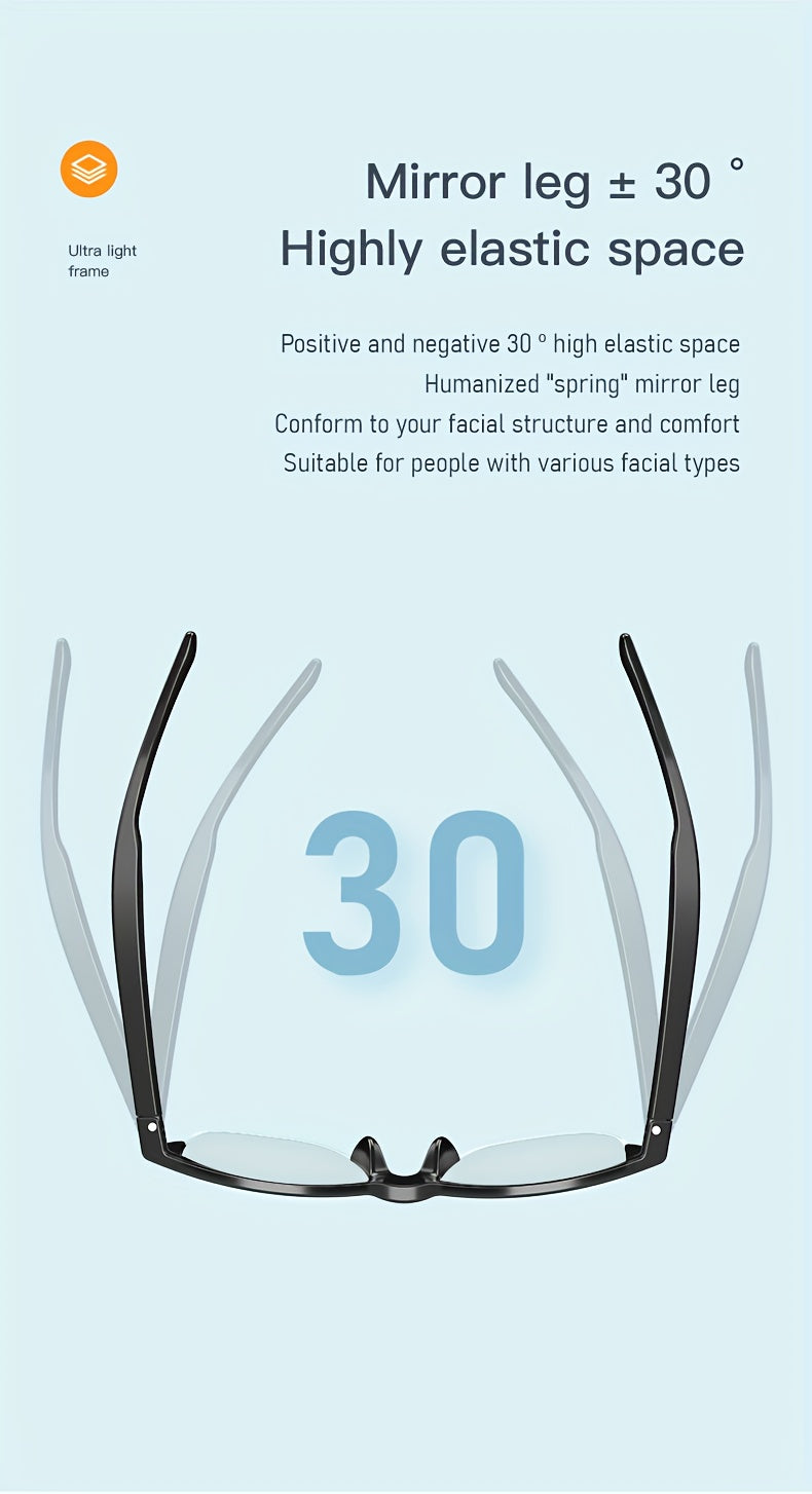 Smart Wireless 5.3 Eyeglass headphones with microphone, blue light blocking and stereo sound - perfect for cycling, driving, fishing and travelling | Free calling compatible with all mobile phones A Christmas gift for mum or