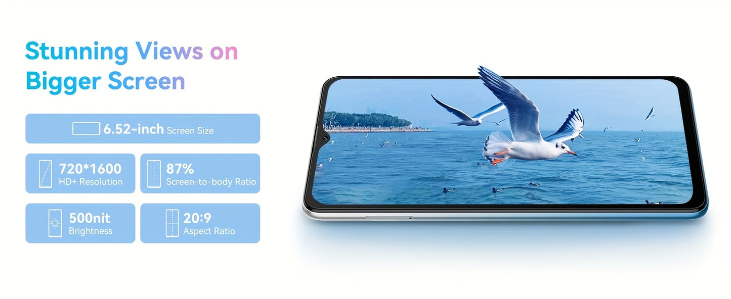 Unlocked Phones, Blackview A53 Unlocked Cell Phone(2023 New), 7GB RAM+32GB ROM/1TB Expand Android Phone, Android 12 Smartphone, 5080mAh Battery 10W Fast Charge, 6.5"HD+Display, 3 Card Slots, Face Unlock