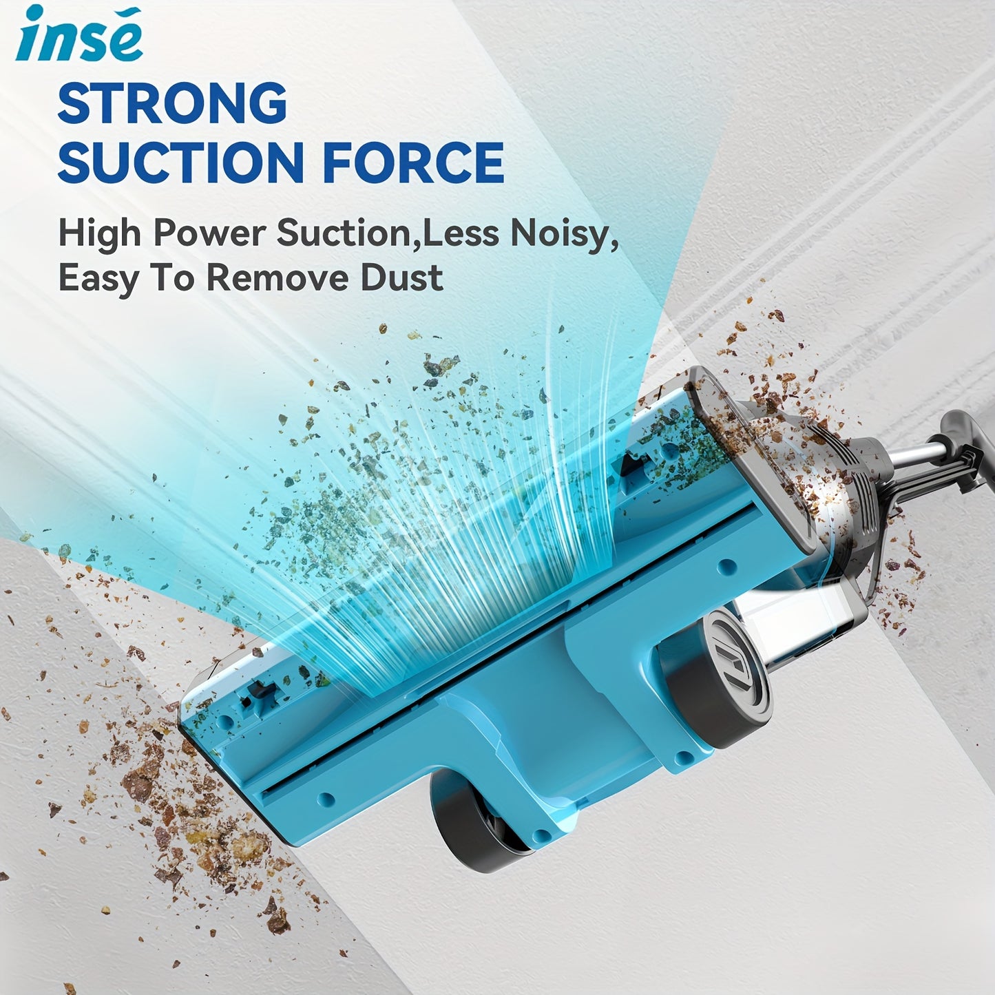 INSE R6 Corded Vacuum Cleaner, 15KPa Powerful Suction with 600W Motor Stick Vacuum, Ultra-Lightweight Bagless Upright Vacuum with Handheld for Home Hard Floor Carpet Pet Hair Car Cleaning