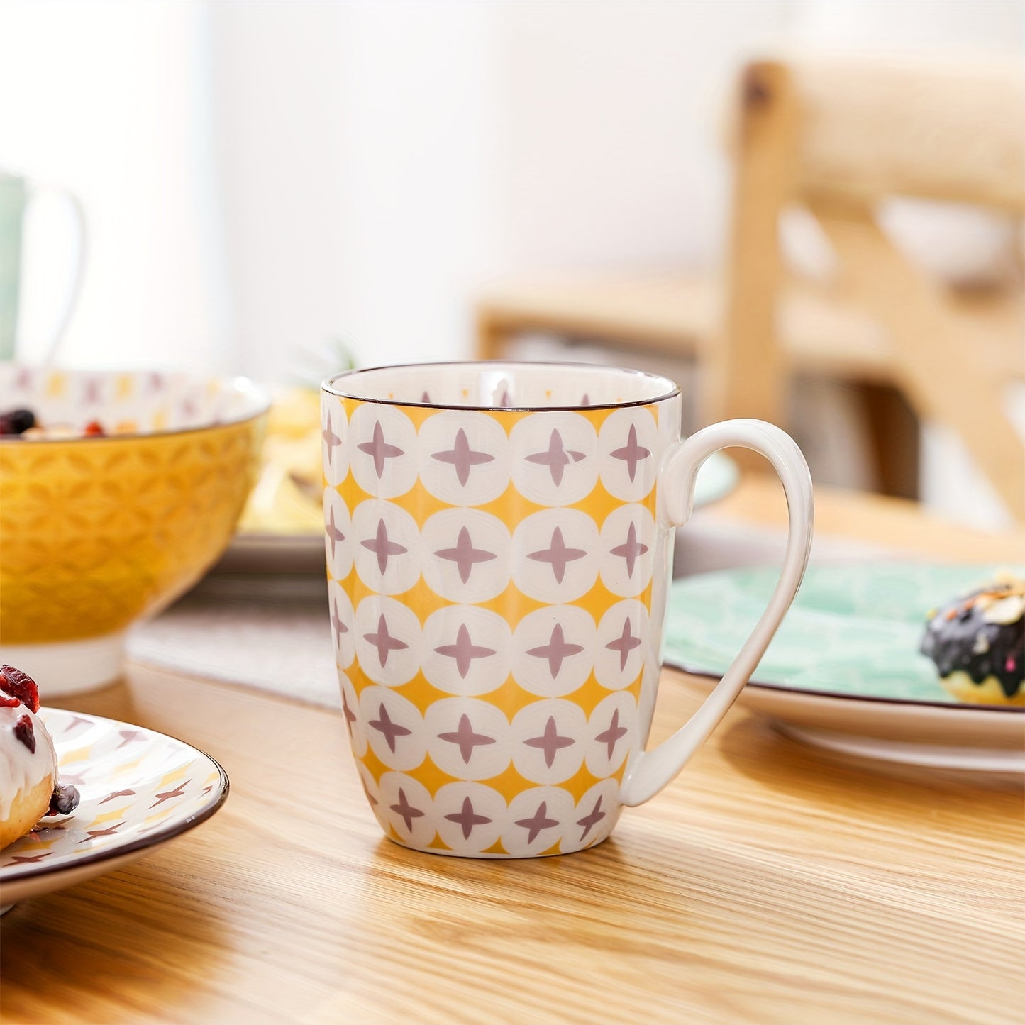 Exquisite Japanese Style Porcelain Dinnerware Set - 16 Pcs for 4, Including Plates & Bowls - Premium Quality, Microwave & Dishwasher Safe, Effortless Elegance for Your Dining Experience