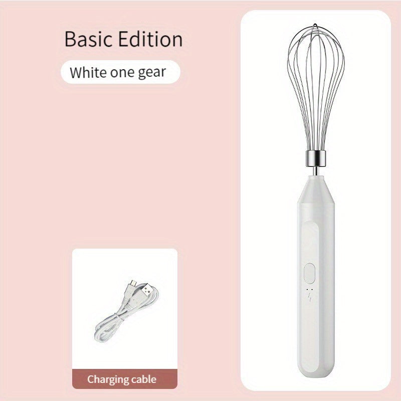 USB-Charged Multi-Functional Frother - Stainless Steel, Wireless & Portable Blender for Creamy Coffee and Baking