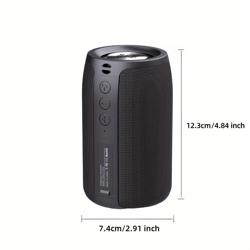 ZEALOT S32 10W Wireless Speaker, Portable Subwoofer, TWS Supports Dual Pairing, 1800mAh Battery, 8 Hours of Gaming Time Loud Stereo Sound, Boombox Style Bass Cannon. Charging Cable and Auxiliary Line, Compatible with Memory C