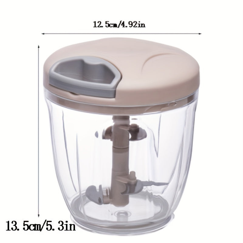 1pc Multi-Function Vegetable Chopper and Garlic Press - Manual Food Cutter & Crusher for Kitchen Efficiency