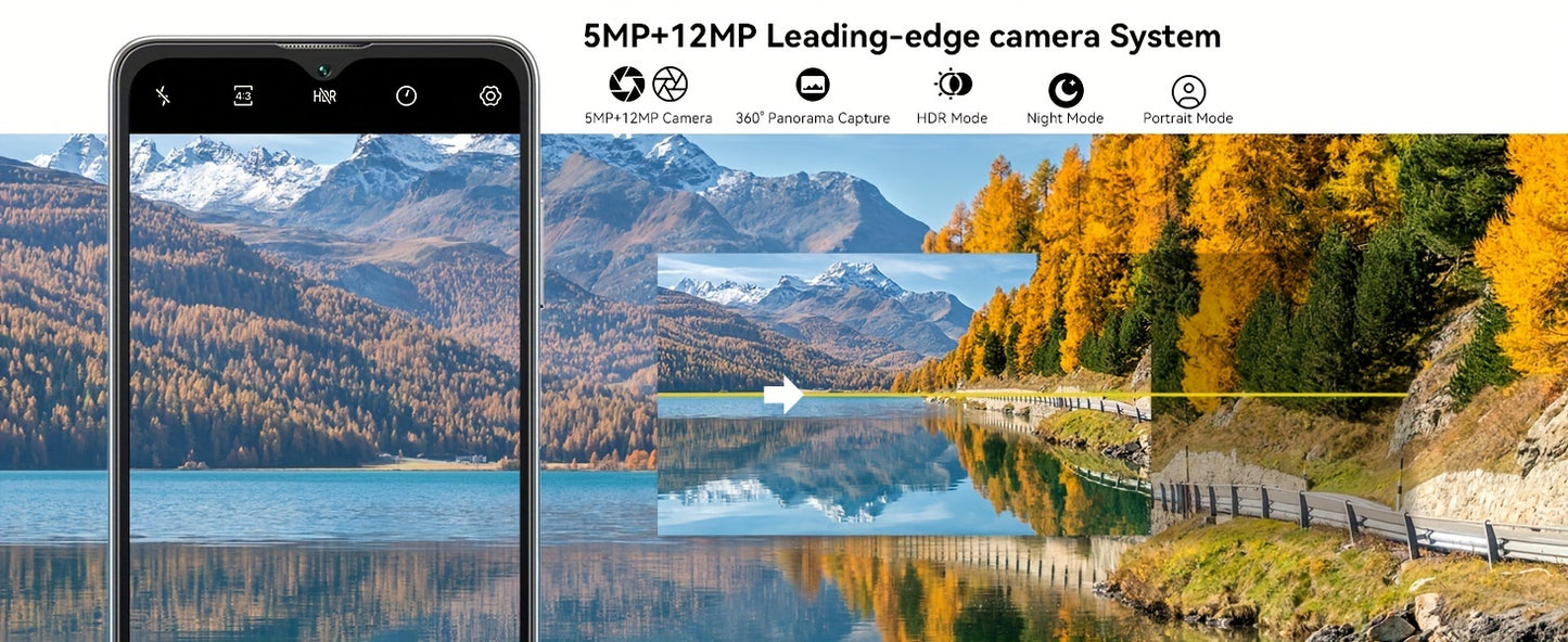 Unlocked Phones, Blackview A53 Unlocked Cell Phone(2023 New), 7GB RAM+32GB ROM/1TB Expand Android Phone, Android 12 Smartphone, 5080mAh Battery 10W Fast Charge, 6.5"HD+Display, 3 Card Slots, Face Unlock