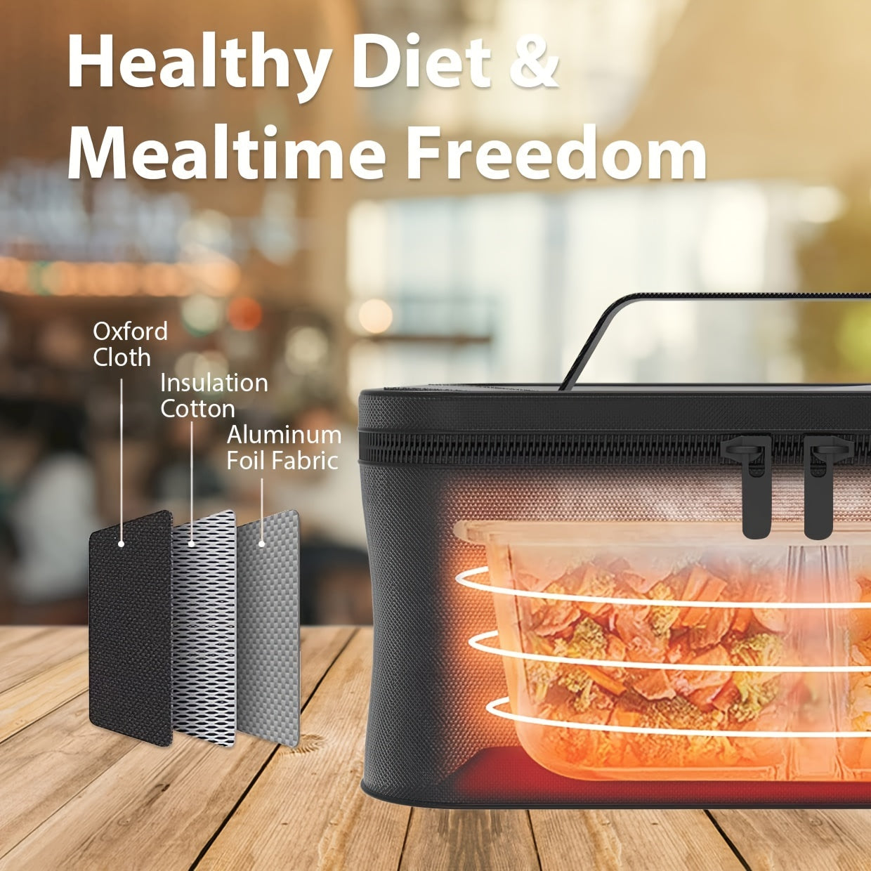 Mini Portable Oven 12V 110V Electric Lunch Box Personal Food Warmer Microwave Heated Lunch Box Portable Lunch Totes for Office/Home/Truck/Outdoor