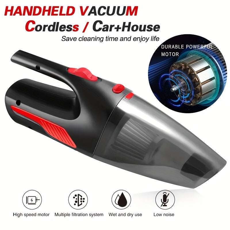 Convenient Handheld Vacuum Cleaner for Home And Car, High-Power Wireless Car Vacuum, USB Rechargeable Mini Home Vacuum Cleaner.
