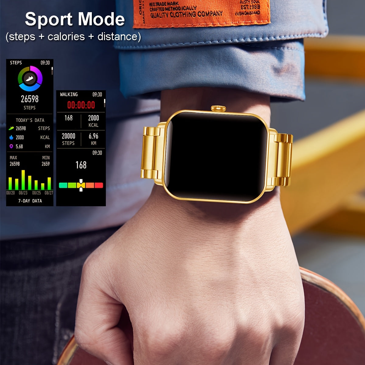 Smart Watch(Can Make And Answer Calls)1.83-inch Full Touch Screen Wireless Call Sport Watch, Compatible With Android And IPhone Phones, 100+ Sport Modes, Sport Fitness Smart Watch