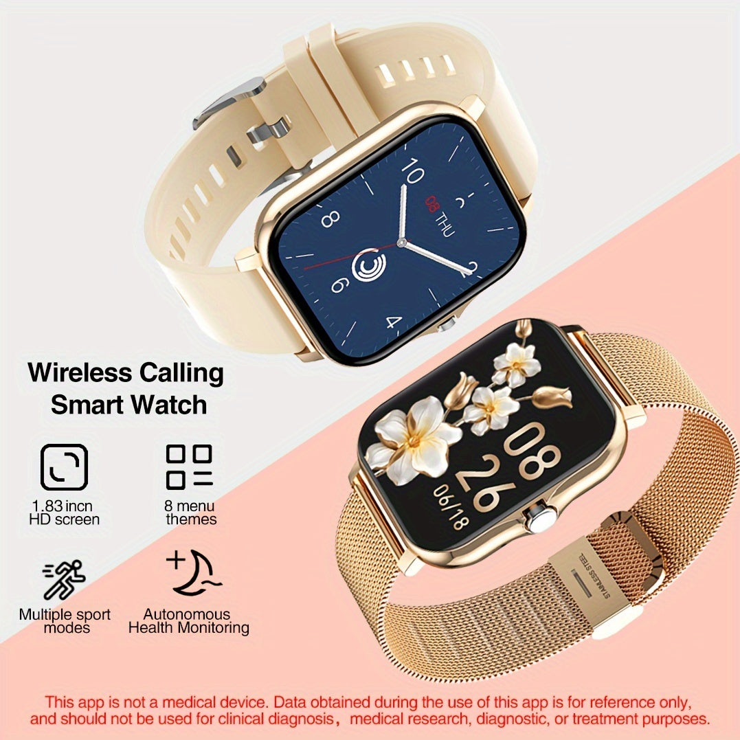 The New 2024 Smart Watch (Make/Answer Call), Full Touch Wireless Calling Smartwatch, Fitness Tracker Watch for Smartphone, Connection for Android IOS Phones, Mother'S Day, Father'S Day, Valentine'S Day, Party Gifts, Christmas