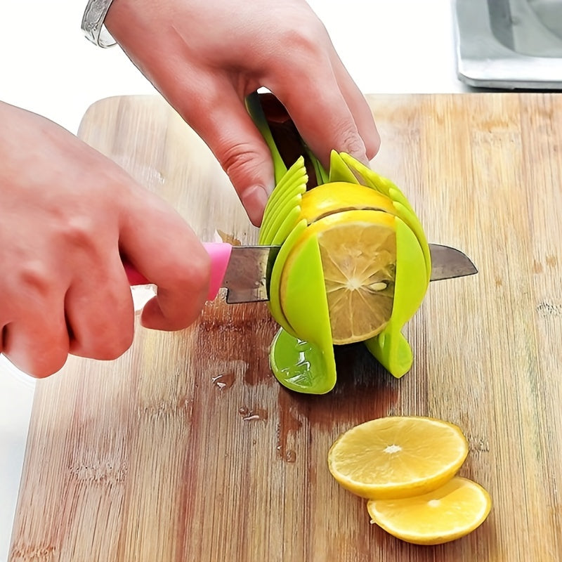1pc, Tomato Slicer Tool, Lemon Cutter Tool, Lemon Slicer Holder, Tomato Slicer Holder, Lemon Cutter Holder, Round Fruit Tongs, Egg Slicer Cutting Holder, Kitchen Tools Kitchen Accessories
