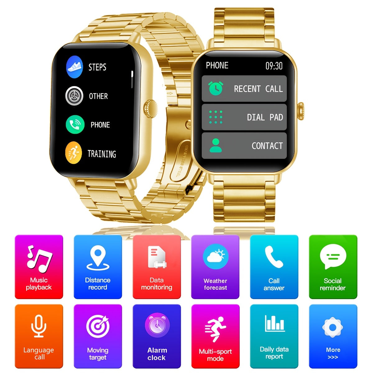 Smart Watch(Can Make And Answer Calls)1.83-inch Full Touch Screen Wireless Call Sport Watch, Compatible With Android And IPhone Phones, 100+ Sport Modes, Sport Fitness Smart Watch
